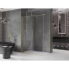 Mexen Velar Duschkabine Schiebetür 150 x 80 cm, transparent, gebürstetes Gold - 871-150-080-01-55