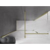 Mexen Velar Duschkabine, Schiebetür 150 x 90 cm, transparent, gebürstetes Gold - 871-150-090-01-55