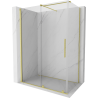 Mexen Velar Duschkabine verschiebbar 160 x 75 cm, transparent, gold gebürstet - 871-160-075-01-55