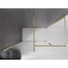 Mexen Velar Duschkabine Schiebetür 160 x 85 cm, transparent, gebürstetes Gold - 871-160-085-01-55