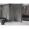 Mexen Velar Schiebetür-Duschkabine 160 x 90 cm, transparent, gebürstetes Gold - 871-160-090-01-55