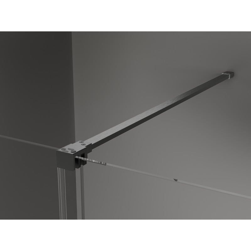 Mexen Velar Duschkabine verschiebbar 90 x 70 cm, transparent, gebürstet gun gray - 871-090-070-01-66