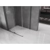 Mexen Velar Duschkabine Schiebetür 90 x 75 cm, transparent, gebürstetes Gun Gray - 871-090-075-01-66