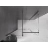 Mexen Velar Duschkabine schiebbar 120 x 75 cm, transparent, gebürstet in Gun Grau - 871-120-075-01-66