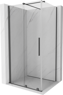 Mexen Velar Duschkabine Schiebetür 120 x 90 cm, transparent, gebürstet Gun Grey - 871-120-090-01-66