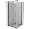 Mexen Velar Duschkabine Schiebetür 90 x 90 cm, transparent, gebürstetes Gun Gray - 871-090-090-01-66