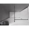Mexen Velar Duschkabine Schiebetür 140 x 70 cm, transparent, gebürstet gun gray - 871-140-070-01-66