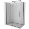 Mexen Velar Schiebeduschkabine 150 x 90 cm, transparent, gebürstetes Gun Gray - 871-150-090-01-66