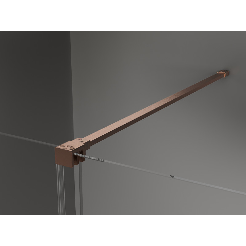 Mexen Velar Duschkabine, 110 x 120 cm, transparent, gebürstetes Kupfer - 871-110-120-01-65