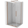 Mexen Velar Duschkabine schiebbar 120 x 70 cm, transparent, gebürstetes Kupfer - 871-120-070-01-65