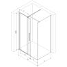 Mexen Velar Schiebeduschkabine 120 x 80 cm, transparent, gebürstetes Kupfer - 871-120-080-01-65