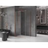 Mexen Velar Schiebeduschkabine 130 x 80 cm, transparent, gebürstetes Kupfer - 871-130-080-01-65
