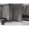 Mexen Velar Duschkabine Schiebetür 90 x 90 cm, transparent, gebürstetes Kupfer - 871-090-090-01-65