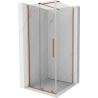 Mexen Velar Duschkabine zum Schieben 120 x 120 cm, transparent, gebürstetes Kupfer - 871-120-120-01-65
