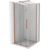 Mexen Velar Duschkabine Schiebetür 110 x 110 cm, transparent, gebürstetes Kupfer - 871-110-110-01-65