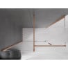 Mexen Velar Duschkabine, Schiebetür, 140 x 75 cm, transparent, gebürstetes Kupfer - 871-140-075-01-65