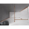 Mexen Velar Duschkabine Schiebetür 140 x 80 cm, transparent, gebürstetes Kupfer - 871-140-080-01-65
