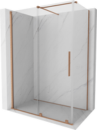 Mexen Velar Schiebeduschkabine 140 x 85 cm, transparent, gebürstetes Kupfer - 871-140-085-01-65
