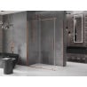 Mexen Velar Schiebeduschkabine 140 x 85 cm, transparent, gebürstetes Kupfer - 871-140-085-01-65