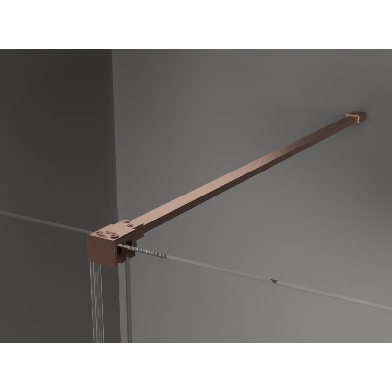 Mexen Velar Schiebeduschkabine 150 x 80 cm, transparent, gebürstetes Kupfer - 871-150-080-01-65