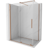 Mexen Velar Schiebeduschkabine 160 x 75 cm, transparent, gebürstetes Kupfer - 871-160-075-01-65