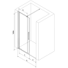 Mexen Velar Schiebeduschtüren 140 cm, transparent, weiß - 871-140-000-01-20