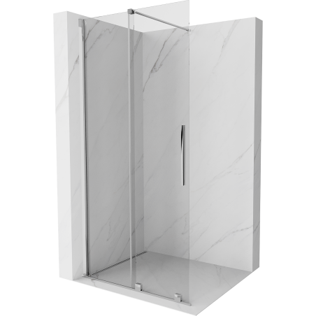 Mexen Velar Schiebeduschwand Walk-in 120 x 200 cm, transparent 8 mm, Chrom - 871-120-000-03-01