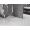 Mexen Velar Duschwand Schiebewand Walk-in 80 x 200 cm, transparent 8 mm, weiß - 871-080-000-03-20