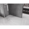 Mexen Velar Duschwand Schiebetür Walk-in 85 x 200 cm, transparent 8 mm, weiß - 871-085-000-03-20