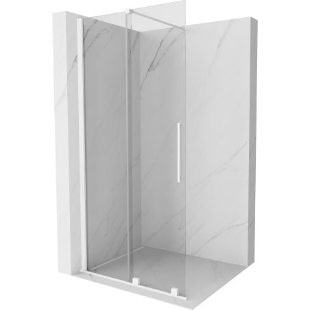 Mexen Velar Duschwand zum Schieben Walk-in 120 x 200 cm, transparent 8 mm, weiß - 871-120-000-03-20