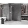 Mexen Velar Duschwand zum Schieben Walk-in 120 x 200 cm, transparent 8 mm, weiß - 871-120-000-03-20