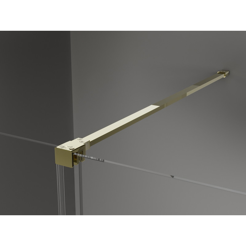 Mexen Velar Schiebetrennwand Walk-in 100 x 200 cm, transparent 8 mm, gold - 871-100-000-03-50