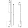 Mexen DF Duschstange mit Seifenschale 80 cm, Chrom - 79382-00