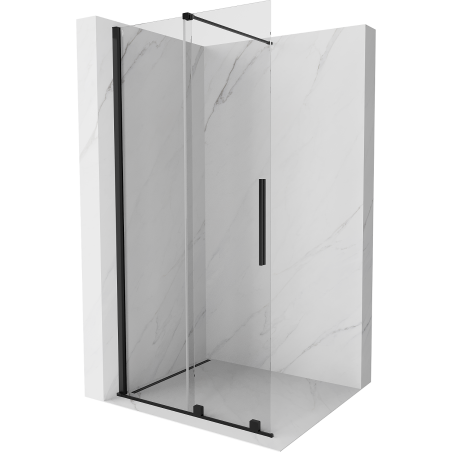 Mexen Velar Duschwand zum Schieben Walk-In 120 x 200 cm, transparent 8 mm, schwarz - 871-120-000-03-70