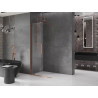 Mexen Velar Duschwand verschiebbar Walk-in 90 x 200 cm, transparent 8 mm, Roségold - 871-090-000-03-60