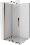 Mexen Velar Walk-In-Duschwand 110 x 200 cm, transparent 8 mm, Roségold - 871-110-000-03-60