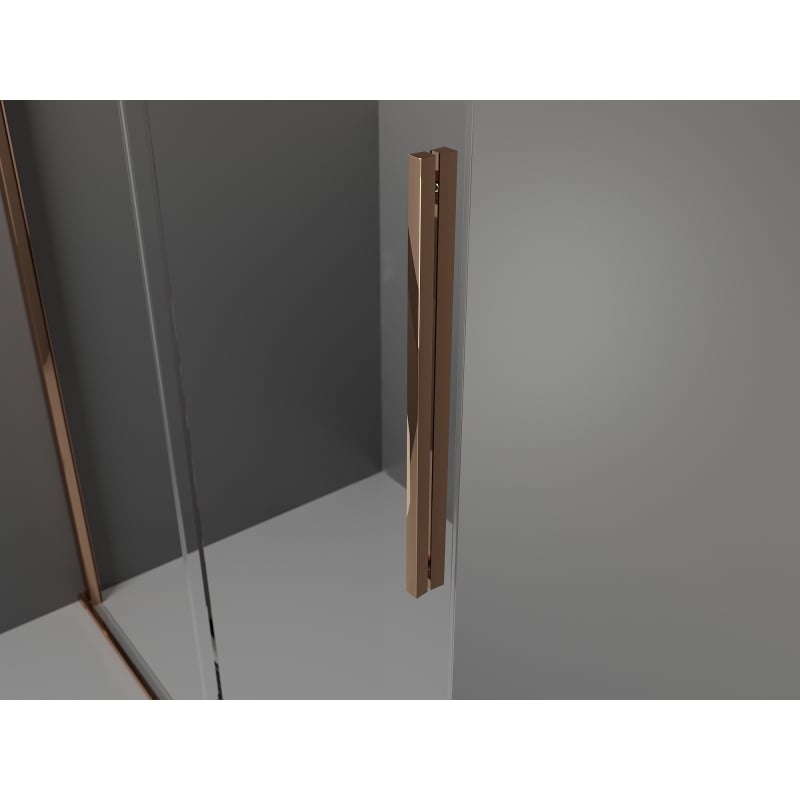 Mexen Velar Schiebetrennwand Walk-in 120 x 200 cm, transparent 8 mm, Roségold - 871-120-000-03-60