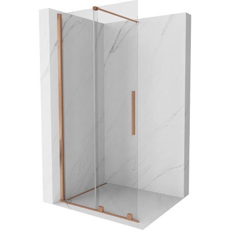Mexen Velar Walk-In Duschwand zum Schieben 70 x 200 cm, transparent 8 mm, gebürstetes Kupfer - 871-070-000-03-65