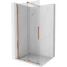 Mexen Velar Schiebetrennwand Walk-in 100 x 200 cm, transparent 8 mm, gebürstetes Kupfer - 871-100-000-03-65