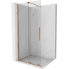 Mexen Velar Verschiebbare Duschwand Walk-in 100 x 200 cm, transparent 8 mm, gebürstetes Kupfer - 871-100-000-03-65