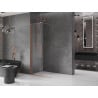 Mexen Velar Duschwand Schiebetür Walk-in 110 x 200 cm, transparent 8 mm, gebürstetes Kupfer - 871-110-000-03-65