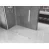 Mexen Velar Duschwand verschiebbar Walk-in 150 x 200 cm, transparent 8 mm, weiß - 871-150-000-03-20