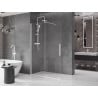 Mexen Velar verschiebbare Duschwand Walk-in 140 x 200 cm, transparent 8 mm, weiß - 871-140-000-03-20