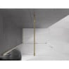 Mexen Velar Duschwand, verschiebbar, Walk-in 140 x 200 cm, transparent 8 mm, Gold - 871-140-000-03-50