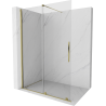 Mexen Velar Duschwand Schiebe-Walk-in 150 x 200 cm, transparent 8 mm, gold - 871-150-000-03-50