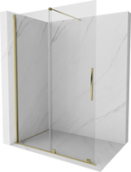 Mexen Velar Duschwand Schiebe-Walk-in 150 x 200 cm, transparent 8 mm, gold - 871-150-000-03-50