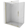 Mexen Velar Walk-In Duschwand verschiebbar 160 x 200 cm, transparent 8 mm, gold - 871-160-000-03-50
