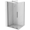 Mexen Velar Duschwand zum Schieben Walk-in 80 x 200 cm, transparent 8 mm, gebürstet in Gun Gray - 871-080-000-03-66