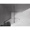 Mexen Velar Duschwand verschiebbar Walk-in 85 x 200 cm, transparent 8 mm, gebürstetes Waffengrau - 871-085-000-03-66