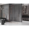 Mexen Velar Duschwand verschiebbar Walk-in 150 x 200 cm, transparent 8 mm, Roségold - 871-150-000-03-60